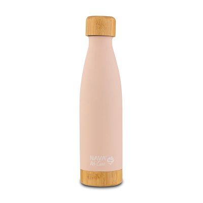 Sticla termoizolanta calatorii bambus nava 500 ml roz smb10-016-001