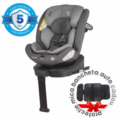 Scaun auto isize 40-150 cm coccolle sidra diamond black + coccolle protectie bancheta auto mica smb324087160320000760