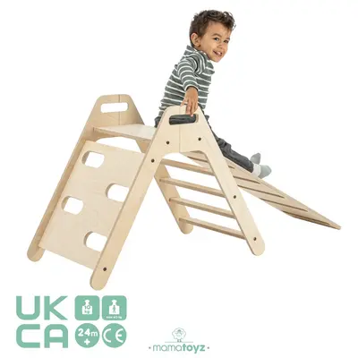 Set de cățărat Montessori cu tobogan Pikko, MamaToyz JEMmtyz_pikko