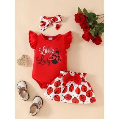 Set bebelusi "little lady" - body, fustita si bentita asortata mbtu35-r1