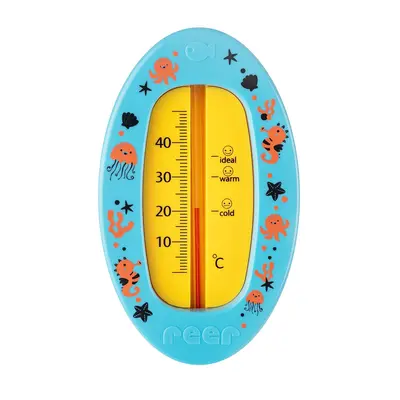 Termometru de baie pentru copii, fara mercur, fara BPA, 0+ luni, albastru, Reer 24123