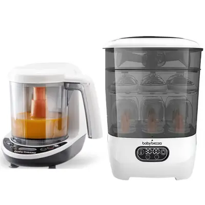 Pachet Bebe-Start 15 - Robot de bucatarie One Step Baby Food Maker Deluxe + Sterilizator One Step