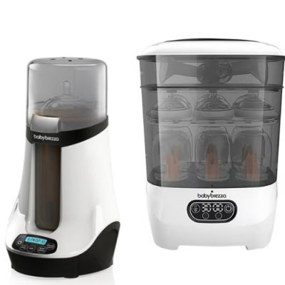 PACHET BEBE START 8 BabyBrezza - Sterilizator One Step Baby Bottle + Încălzitor biberon Safe and Smart