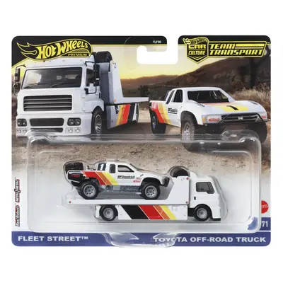 HOT WHEELS TRANSPORTATOR FLEET STREET CU MASINUTA TOYOTA OFF ROAD TRUCK SCARA 1:64 VIVMTFLF56_HRV39