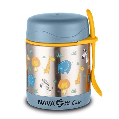Caserola inox nava we care 350 ml animal blue smb10-001-011