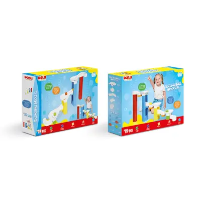 Joc de constructie - labirintul bilutelor (79 piese)