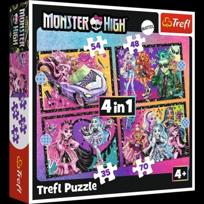 PUZZLE TREFL 4IN1 MONSTER HIGH O ZI ELECTRIZANTA VIV34655