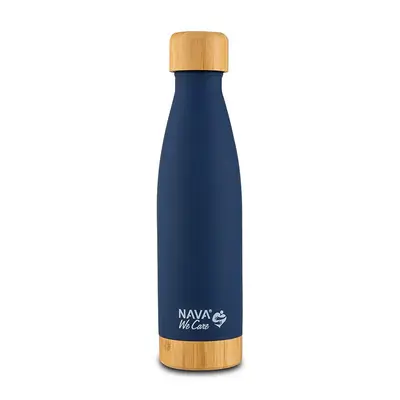 Sticla termoizolanta calatorii bambus nava 500 ml navy smb10-016-003