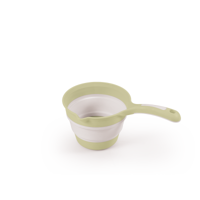 Recipient pliabil cu maner pentru baie - verde eco