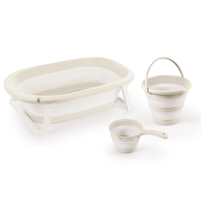 Set 3 in 1 cu cadita pliabila - bej