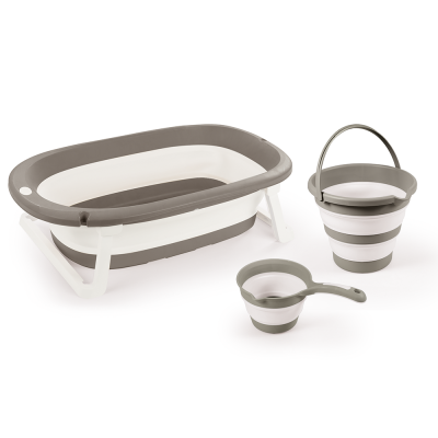 Set 3 in 1 cu cadita pliabila - gri