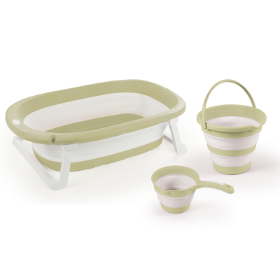 Set 3 in 1 cu cadita pliabila - verde eco