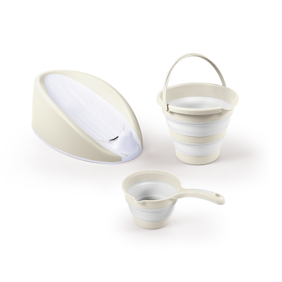 Set 3 in 1 cu suport anatomic pentru cadita - bej