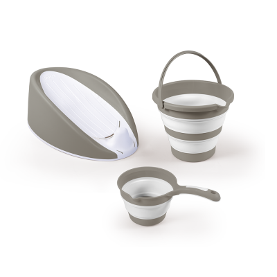 Set 3 in 1 cu suport anatomic pentru cadita - gri