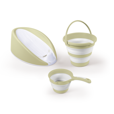 Set 3 in 1 cu suport anatomic pentru cadita - verde eco