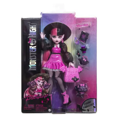 MONSTER HIGH PAPUSA DRACULAURA SI ANIMALUTUL COUNT FABULOUS VIVMTHRP64