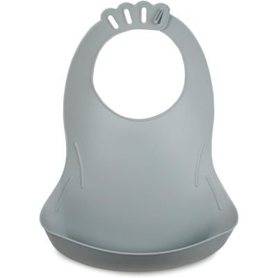 THERMOBABY Baveta pentru bebelusi cu sistem colector al hranei GRIS CHARME DNBTHE158029
