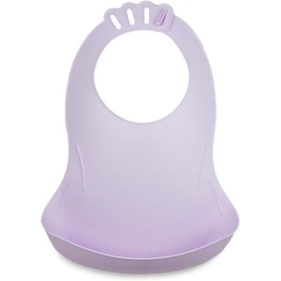 THERMOBABY Baveta pentru bebelusi cu sistem colector al hranei LILAS DNBTHE158020