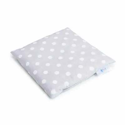 Pernuta anticolici, Bociolad, Umpluta cu samburi de cirese, Cu husa din bumbac, 20x20 cm, 0 luni+, Grey Dots BYNBOC0194