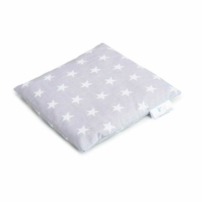 Pernuta anticolici, Bociolad, Umpluta cu samburi de cirese, Cu husa din bumbac, 20x20 cm, 0 luni+, Grey Stars BYNBOC0193
