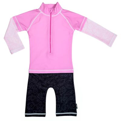 Costum de baie Pink Ocean marime 86- 92 protectie UV Swimpy SUPswimpy 34-OC6001P