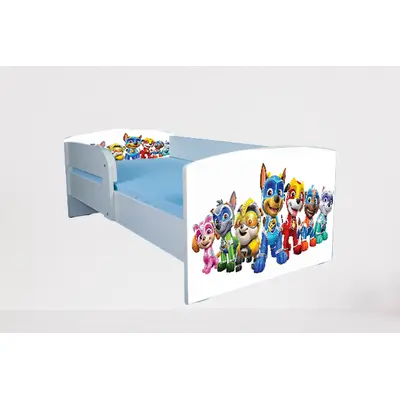 Pat 2-8 Ani Pentru Copii Paw Patrol White + Saltea Smartnest 140x70x12 Cm- Ptv4621SMT70