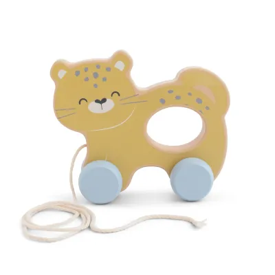 Pull Along Animal Ghepard, Jucarie De Tras Pjb33282
