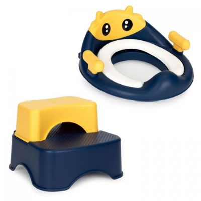 Reductor toaleta cu scara pentru copii ecotoys ha-p17-18 - bleumarin edeediha-p17-18