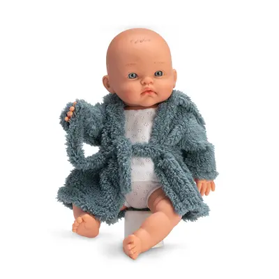 Bebelus alex cu halat albastru 36cm as0527661