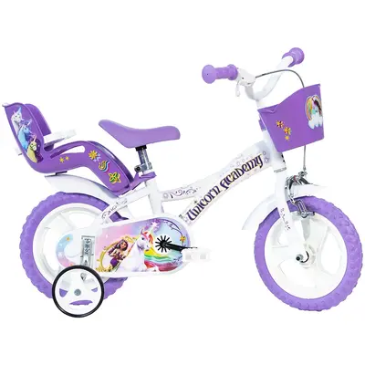 Bicicleta copii dino bikes 12' unicorn academy hubdb-612gl-ua