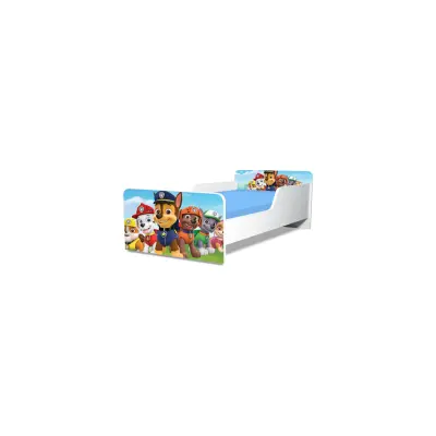 Pat Creativ Paw Patrol 2-12 Ani Cu Sertar Si Saltea Safenest De Lana 160x80x6 - PTV5332SRTSFN