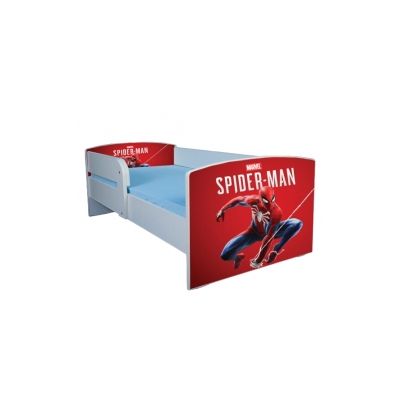 Pat Pentru Baieti 2-12 Ani Spiderman Cu Protectie Laterala Detasabila, Fara Saltea  - PTV1742FS
