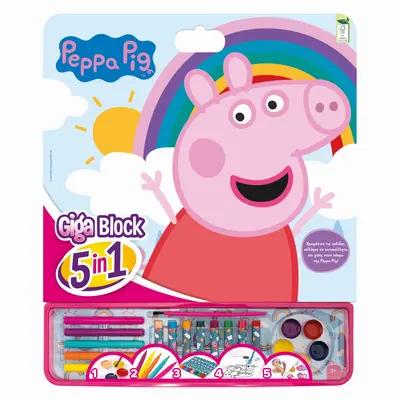 SET PENTRU DESEN GIGA BLOCK 5 IN 1 PEPPA PIG VIV1023-62751