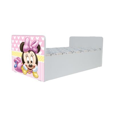 Pat Fetite 2-8 Ani Inspiratie Minnie Cu Saltea 140x70 Inclusa - PTV10031