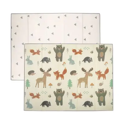 Covoras de joaca, FreeON, Magic Friends, Cu doua fete, Pliabil, Protectie impotriva loviturilor, 200 x 150 cm, Cu Imprimeu pe ambele parti, 0 luni+, Multicolor BYN83556