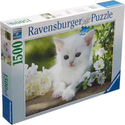 Ravensburger - Puzzle pisicuta alba 1500 piese design nou ARTRVSPA00706