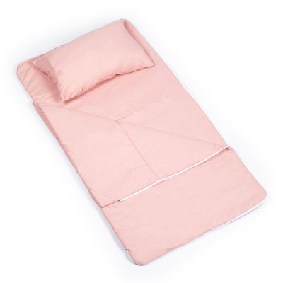 Sac de dormit de bumbac cu perna si fermoar 140x75 cm Nativo Dreams Piersica PMICNAT-D/SDK-PIERSICA