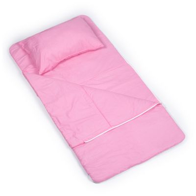 Sac de dormit de bumbac cu perna si fermoar 140x75 cm Nativo Dreams Roz PMICNAT-D/SDK-ROZ