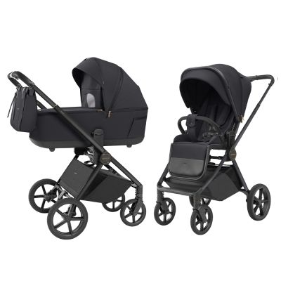 Carucior 2 in 1, reversibil, protectie UV SPF 50, 2 in 1 Carrello Ultra 2025 Basalt Black PMICCRL-6527-BBLACK