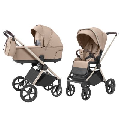 Carucior 2 in 1, reversibil, protectie UV SPF 50, 2 in 1 Carrello Ultra 2025 Floral Beige PMICCRL-6527-FLBEIGE
