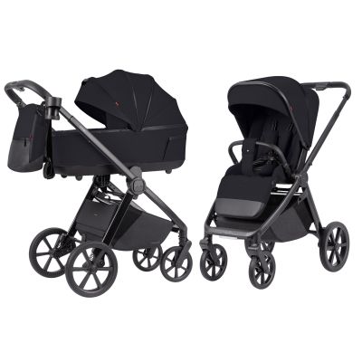 Carucior 2 in 1 Carrello Omega Plus, protectie UV SPF 50, 2 in 1 Cosmo Black PMICCRL-6540/1-COBLACK