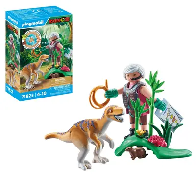 Playmobil - Velociraptor si cercetator Playmobil ARTPM71823