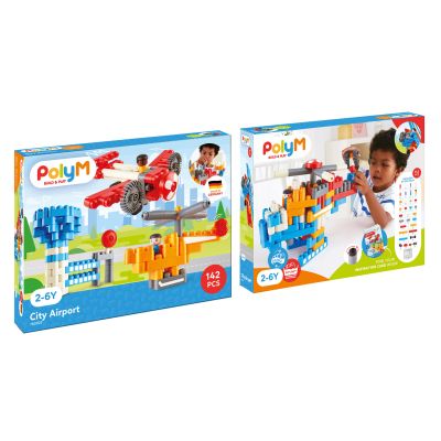PolyM - Aeroport de jucarie pentru copii (142 piese)