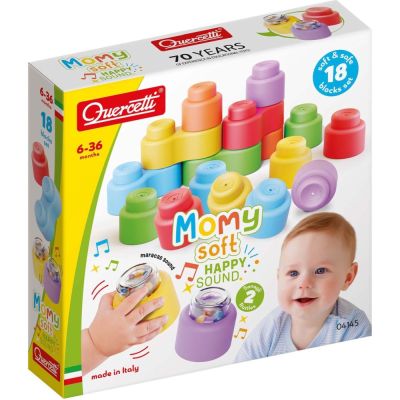 Set blocuri moi Quercetti Momy Soft Happy Sound 18 piese ERFQ04145