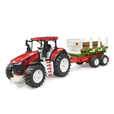 Bruder Tractor Roadmax cu remorca forestiera si 3 busteni ARTBR03453