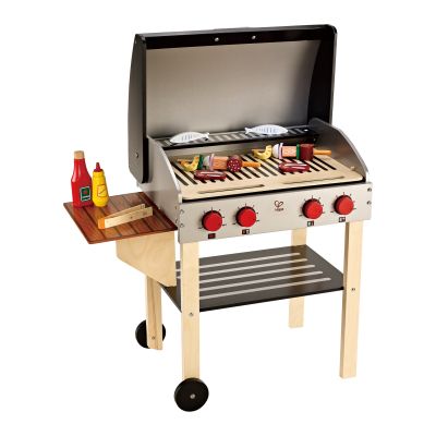 Jucarie din lemn - Gratar gourmet cu mancare (22 piese)