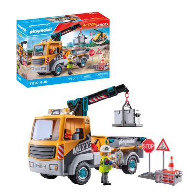 Playmobil - Camion de constructii cu macara Playmobil ARTPM71750