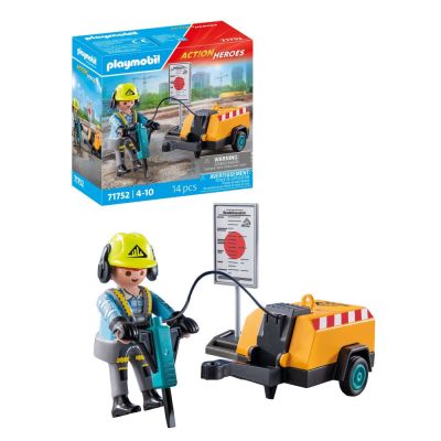 Playmobil - Muncitor cu ciocan demolator Playmobil ARTPM71752