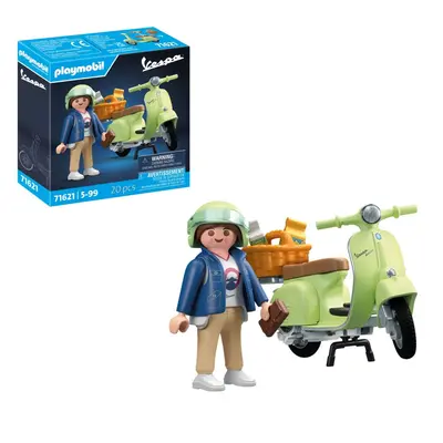 Playmobil - Vespa verde cu o femeie ARTPM71621