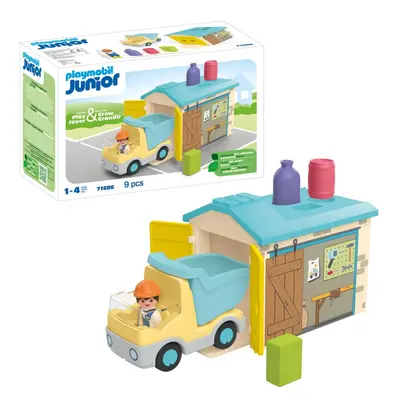 Playmobil Junior - Camion cu garaj de sortare ARTPM71686